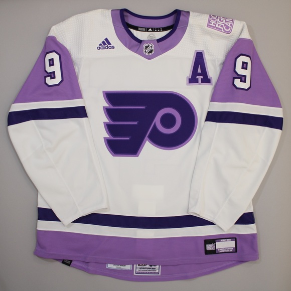 Philadelphia Flyers Ivan Provorov warmup worn Hockey Fights Cancer jersey w/ COA - Picture 2 of 8